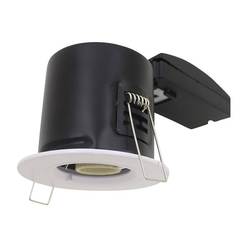 GU10 Downlight - Brannhemmende, med Twist og Lock, Tykt Hus, Hvit