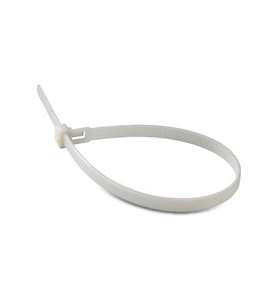Kabelbinder 20 cm, 100 stk - Bredde 3,5 mm hvit