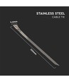 Rustfritt Kabelbinder, 100 stk - Bredde 4,6mm, 25 cm