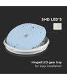 20W LED taklampe - Samsung LED chip, 3-i-1 CCT, IP65 vanntett, bulkhead