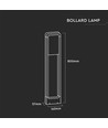 10W LED hagelampe, hvit - Samsung LED chip, IP65, 6400K, 80cm høy