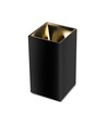 GU10 lampe - firkantet, sort+guld