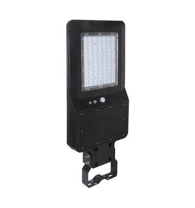 40W LED solcelleveilykt - 6000K, svart hus (120lm/watt)