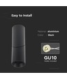 GU10 påbygningsspot - Sort, rund, aluminium, Ø5,95 x 19,7 cm, IP20 innendørs, uten lyskilde