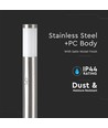 110cm hagelampe med PIR sensor - Rustfritt stål, E27 sokkel, IP44 utendørs, satin nikkel finish