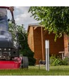 60cm E27 hagelampe med sensor og 2 uttak - IP44, rustfritt stål