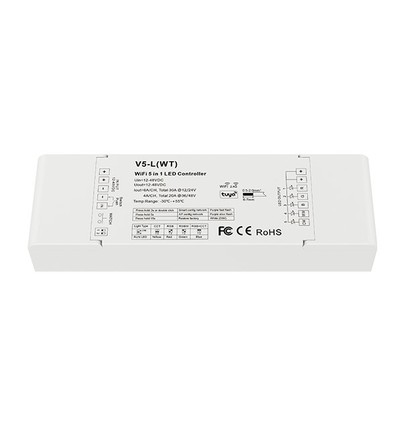 LEDlife rWave universal 5-i-1 strip controller - Tuya Smart/Smart Life, RGB/W, CCT, single color