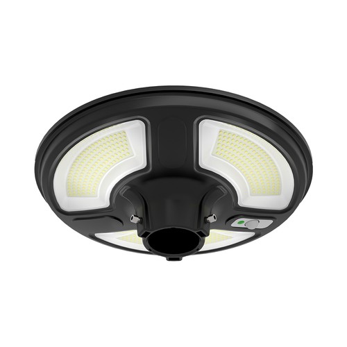 10W LED Solcelle Rund Hage Lampe - Sensor RF Kontroll, 6500K, IP65.