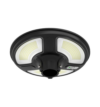 10W LED Solcelle Rund Hage Lampe - Sensor RF Kontroll, 6500K, IP65.