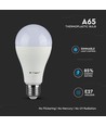 A65 LED Pære 17W E27 - Plast, Samsung Chip, 4000K, Dimbar