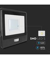 30W LED lyskaster med PIR sensor - Samsung LED chip, IP65, sort, 1m kabel, utendørs