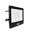50W LED lyskaster med sensor - Samsung LED chip, IP65, sort, 6500K, 5 års garanti