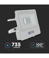 10W Lyskaster - PIR Sensor, Samsung Chip, 1m Kabel, 4000K, Hvit Hus