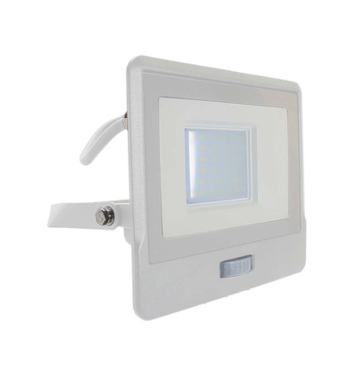 30W LED lyskaster med sensor - Samsung LED chip, IP65, 4000K, 1m kabel, utendørs