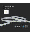 5m 4W/m LED strip, 200lm/W, RA90 - 24V, IP20, 4000K, 90 LED pr. meter