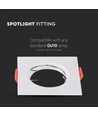 2-pak GU10 lampe - firkantet, hvit