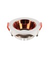 GU10 - Lampe, rund hvit ramme + rosegull reflektor