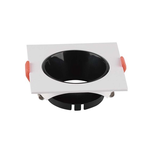GU10/MR16 Downlight med sort reflektor - Uten lyskilde, Sort, Hull: Ø7,2 cm, Mål: 8,5x8,5 cm
