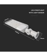 50W LED Veilys - Fotocellesensor, Samsung Chip, Adapter, 6500K, 100lm/W