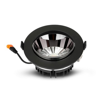20W Ø16cm LED innfellingspanel med Samsung LED chip - 1780lm, 3000K, sort, hull: Ø15 cm, 5 års garanti