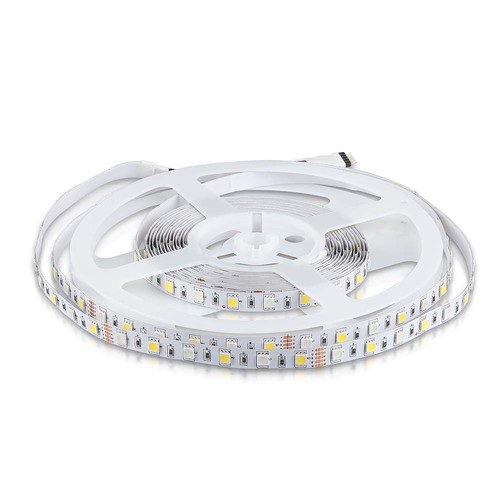 60 LED Strip Lys 8W/m - RGB+W, IP20, 5m/rull