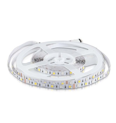 60 LED Strip Lys 8W/m - RGB+W, IP20, 5m/rull