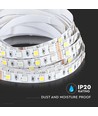 60 LED Strip Lys 8W/m - RGB+W, IP20, 5m/rull