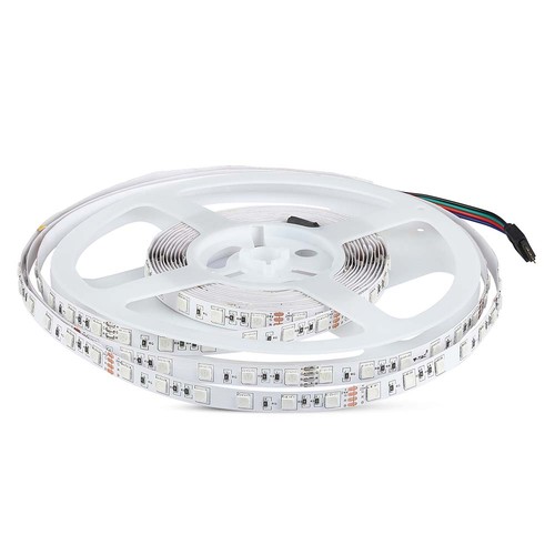 60 LED Stripelys RGB 7W/m IP20 24V - 10m/rull