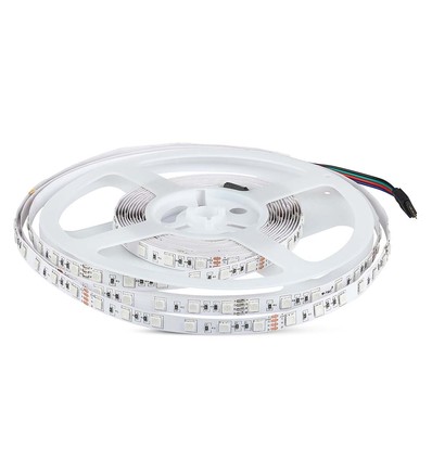 60 LED Stripelys RGB 7W/m IP20 24V - 10m/rull