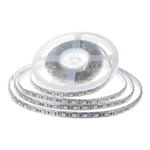 120 LED Stripe 8W/m - 4000K, IP65, 24V, Dobbelt PCB, 10m/rull