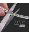 5m 8W/m sprutsikker LED strip - 24V, IP65, 120 LED pr. meter, 6500K