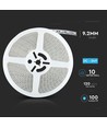 5m 8W/m sprutsikker LED strip - 24V, IP65, 120 LED pr. meter, 6500K