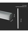 120cm 40W LED lysskinne, sølv, Samsung - UGR19, 1-10V dimbar