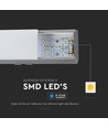 120cm 40W LED lysskinne, sølv, Samsung - UGR19, 1-10V dimbar
