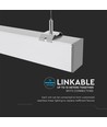 120cm 40W LED lysskinne, sølv, Samsung - UGR19, 1-10V dimbar