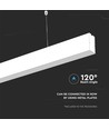 40W LED Lineær Hengende Suspensjonslys - Samsung Chip, 6400K, hvitt hus