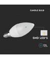 3 stk. E14 4,5W LED kertepære - 470lm, 3000K, erstatter 40W