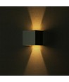 11W LED vegglampe - Bridgelux chip, 3000K, grå, firkantet, aluminium, IP65