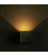 11W LED vegglampe - Bridgelux chip, 3000K, grå, firkantet, aluminium, IP65