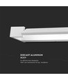 16W LED vegglampe - 60cm, 134lm/W, IP44, hvit, 3000K