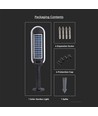 5W LED Solcelle Pullert Lys - 4000K, Hvitt+Svart Hus