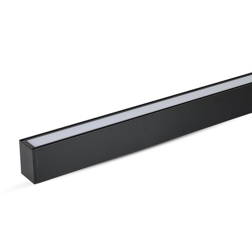 120cm 40W LED lysskinne med Samsung chip - 3400lm, dimbar, sølv/sort aluminium, 6400K