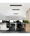 120cm 40W LED lysskinne med Samsung chip - 3400lm, dimbar, sølv/sort aluminium, 6400K