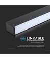 120cm 40W LED lysskinne med Samsung chip - 3400lm, dimbar, sølv/sort aluminium, 6400K