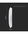 LED designer taklampe - 30W/60W/30W, fjernkontroll, CCT skiftende, dimbar, diamantdeksel.