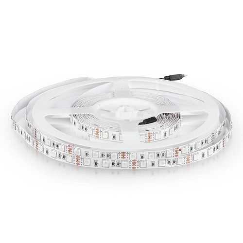 5m 8W/m RGB+3000K LED strip - 12V, IP20, 60 LED pr. meter, 5050 SMD