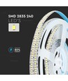 240 LED Strip Lys 20W/m - 6500K, Høy Lumen, IP20, 5m/rull