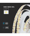 5m 17W/m LED-strip - 12V, IP20, 204 LED per meter, varmhvit