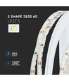 12V ZigZag 5W/m LED strip - 5m, 60 LED per meter, IP20