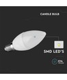 LED kronelyspære 4,5W E14 - 6500K, 6 stk/pk